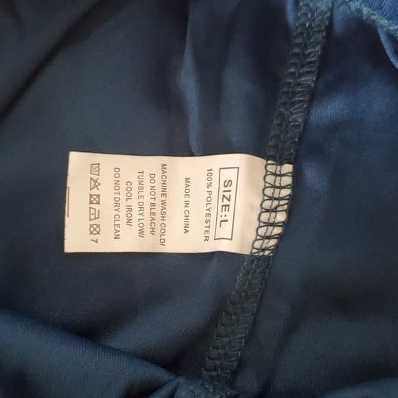 2 Pairs Of NWOT Boys Athletic Basketball Shorts Size Large Navy Blue & Teal Blue - Picture 7 of 7